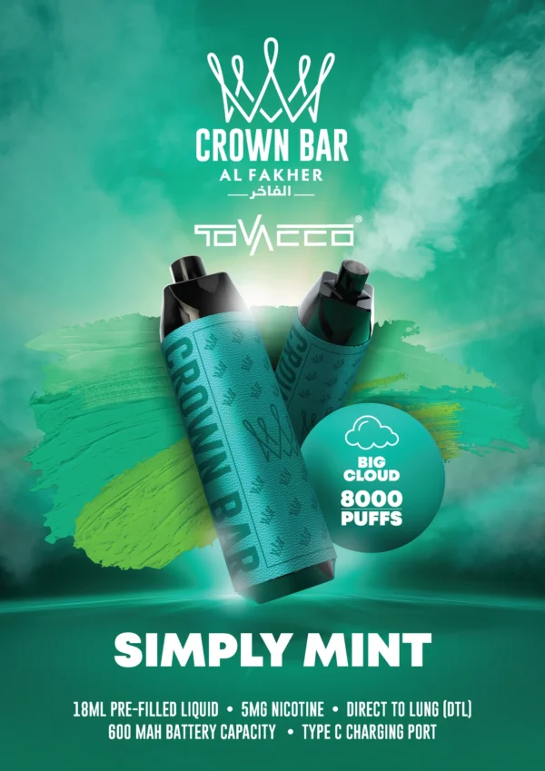 Al Fakher Vape Crown Bar Big Cloud 8000 Puffs 5% Nicotine Disposable Vape Wholesale - European Warehouse Stock - RiftVape - 4