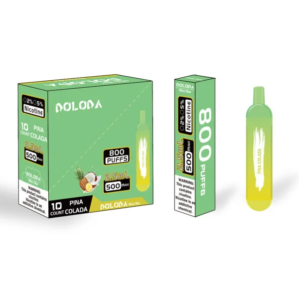 DOLODA Minibar 800 Puffs 2% Nikotin Genopladelige E-Cigaretter Vape Engros - RiftVape - 7