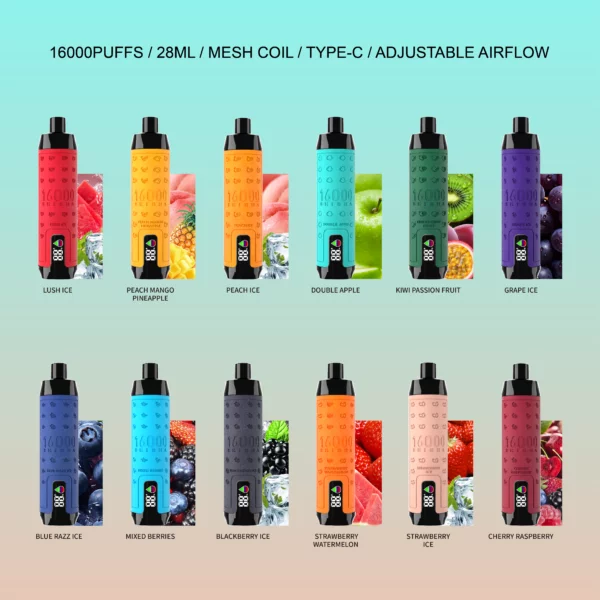 ELF BOX SHISHA 16000 Puffs 0%/2%/3%/5% Nikotin újratölthető eldobható vape nagykereskedés - RiftVape - 2
