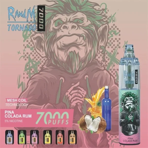 RandM Tornado 7000 Puffs 0% 2% 3% 5% Никотиновый одноразовый вейп оптом - RiftVape - 8