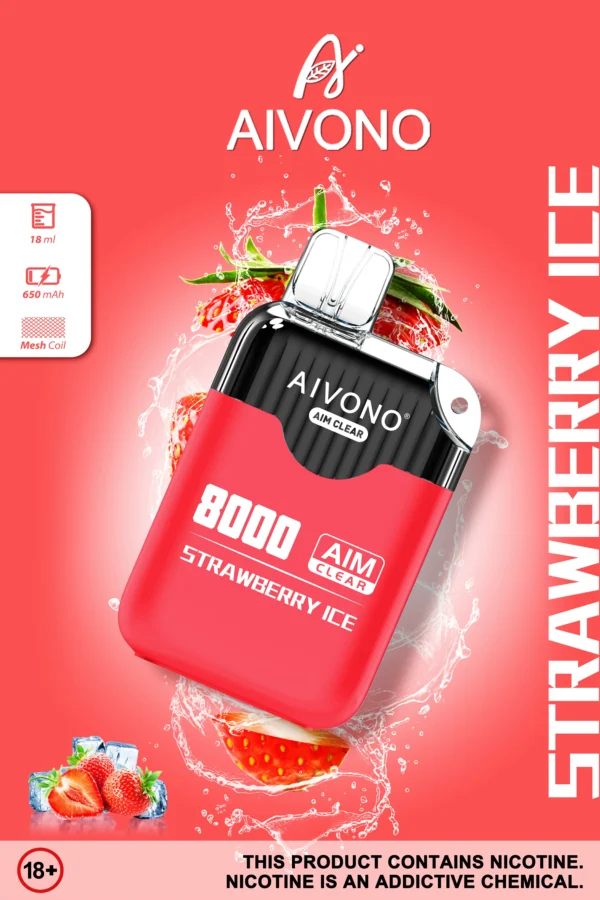 AIVONO AIM CLEAR 8000 Puffs 0% 2% 5% Low Nicotine Rechargeable Disposable Vapes Pen Bulk Buy Wholesale - RiftVape - 9