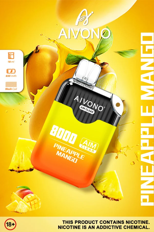 AIVONO AIM CLEAR 8000 Puffs 0% 2% 5% Low Nicotine Rechargeable Disposable Vapes Pen Bulk Buy Wholesale - RiftVape - 4