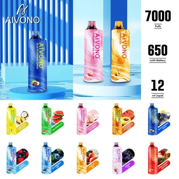 AIVONO AIM GUN 7000 Puffs 0% 2% 3% 5% Penna per vaporizzatori usa e getta ricaricabile a basso contenuto di nicotina all'ingrosso Acquista all'ingrosso - RiftVape - 1