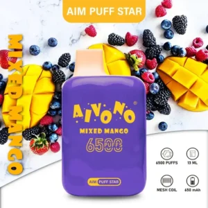 AIVONO AIM PUFFSTAR 6500 Puffs 0% 2% 5% Penna per vaporizzatori usa e getta ricaricabile a basso contenuto di nicotina all'ingrosso Acquista all'ingrosso - RiftVape - 12