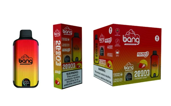 Bang Vape 20000 Puffs Dual Mesh 0% 2% 3% 5% Світлодіодний дисплей з низьким вмістом нікотину Перезаряджуваний оптом Купуйте одноразову ручку для вейпа оптом - RiftVape - 6