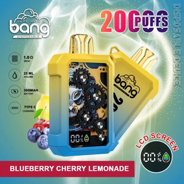Bang Gear Tick Tock 20000 Puffs 0% 2% 3% 5% Low Nicotine Rechargeable Disposable Vapes Pen Bulk Buy Wholesale - RiftVape - 1