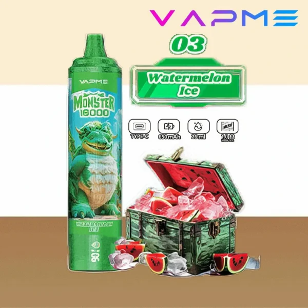 Vapme Monster 16000 Puffs 2% 5% Nikotínové dobíjacie jednorazové vapes Hromadný nákup Veľkoobchod - RiftVape - 6