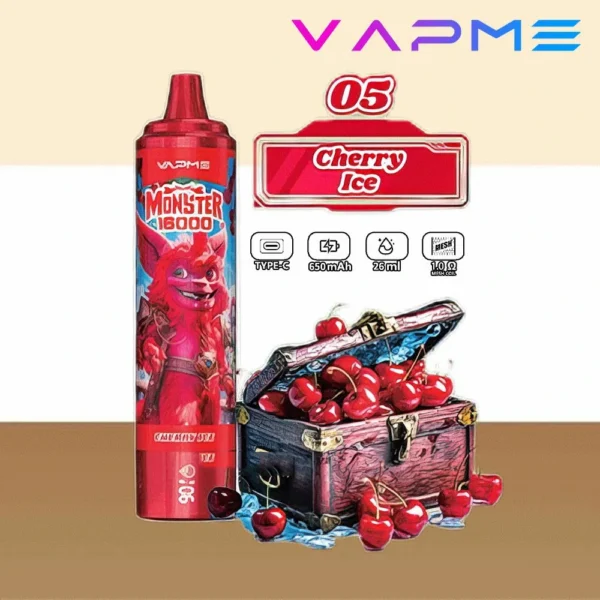 Vapme Monster 16000 Puffs 2% 5% Nikotínové dobíjacie jednorazové vapes Hromadný nákup Veľkoobchod - RiftVape - 10