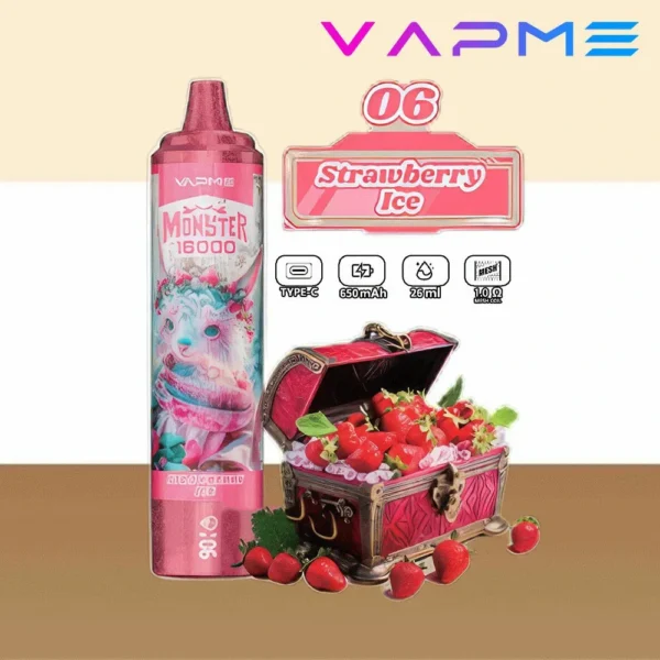 Vapme Monster 16000 Puffs 2% 5% Nikotínové dobíjacie jednorazové vapes Hromadný nákup Veľkoobchod - RiftVape - 2