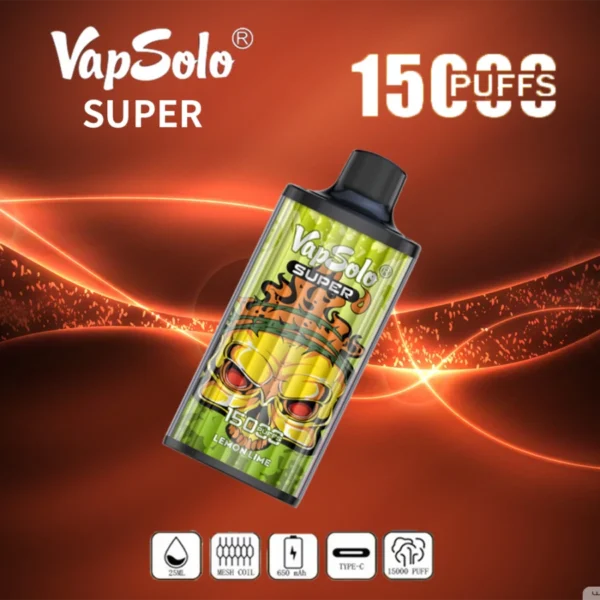 Vapsolo Super 15000 Puffs 2% 5% Low Nikotine Bulk Kupite pero za enkratno uporabo za ponovno polnjenje na debelo - RiftVape - 4