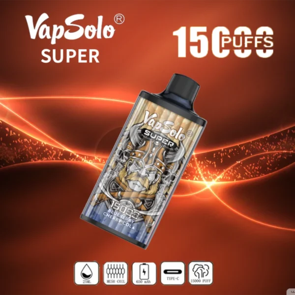 Vapsolo Super 15000 Puffs 2% 5% Low Nikotine Bulk Kupite pero za enkratno uporabo za ponovno polnjenje na debelo - RiftVape - 15