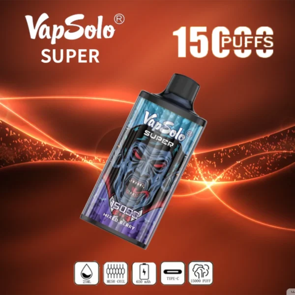 Vapsolo Super 15000 Puffs 2% 5% Low Nikotine Bulk Kupite pero za enkratno uporabo za ponovno polnjenje na debelo - RiftVape - 11