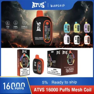 Atvs 16000 Puffs 2% 5% Перезаряджуваний одноразовий вейп-ручка з низьким вмістом нікотину Купуйте оптом - RiftVape - 31