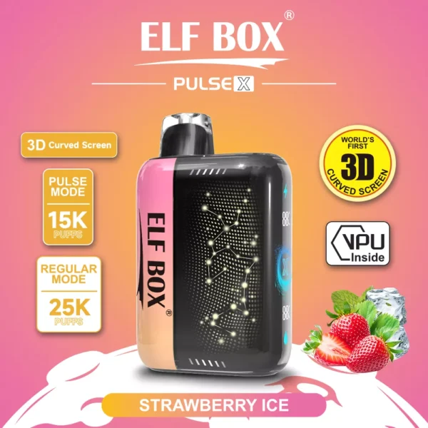 Elf Box Pulse X 25000 Puffs Dual Mesh 0% 2% 3% 5% Low Nicotine 3D Curved LED Screen Rechargeable Disposable Vapes Pen Bulk Buy Wholesale - RiftVape - 11