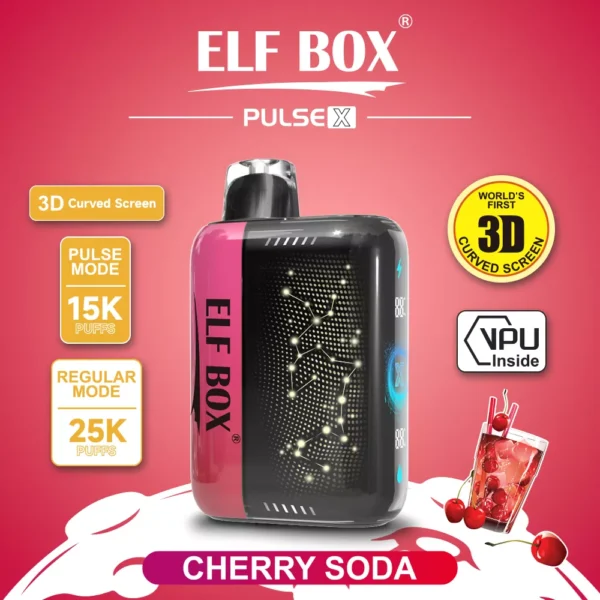 Elf Box Pulse X 25000 Puffs Dual Mesh 0% 2% 3% 5% Low Nicotine 3D Curved LED Screen Rechargeable Disposable Vapes Pen Bulk Buy Wholesale - RiftVape - 4