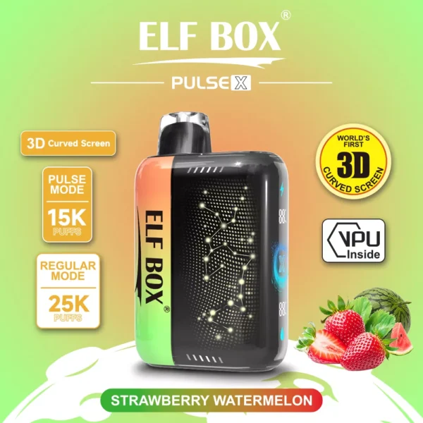 Elf Box Pulse X 25000 Puffs Dual Mesh 0% 2% 3% 5% Low Nicotine 3D Curved LED Screen Rechargeable Disposable Vapes Pen Bulk Buy Wholesale - RiftVape - 5