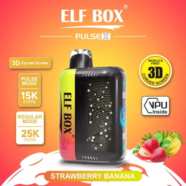 Elf Box Pulse X 25000 Puffs Dual Mesh 0% 2% 3% 5% Low Nicotine 3D Curved LED Screen Rechargeable Disposable Vapes Pen Bulk Buy Wholesale - RiftVape - 6