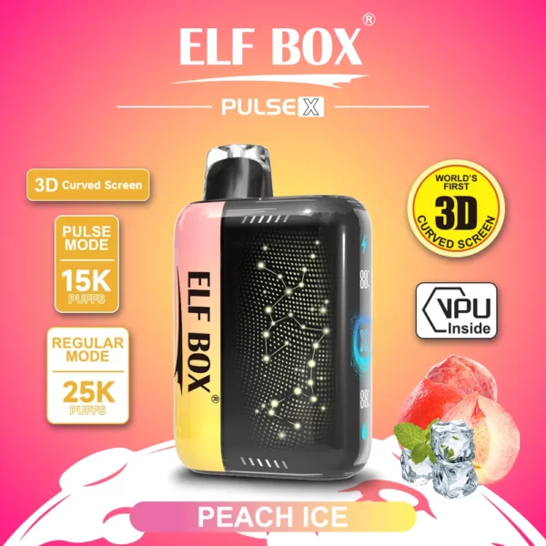 Elf Box Pulse X 25000 Puffs Dual Mesh 0% 2% 3% 5% Low Nicotine 3D Curved LED Screen Rechargeable Disposable Vapes Pen Bulk Buy Wholesale - RiftVape - 7