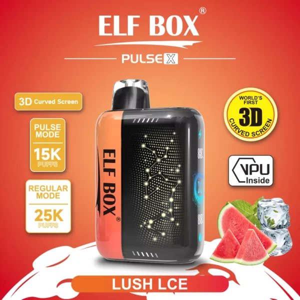 Elf Box Pulse X 25000 Puffs Dual Mesh 0% 2% 3% 5% Low Nicotine 3D Curved LED Screen Rechargeable Disposable Vapes Pen Bulk Buy Wholesale - RiftVape - 8