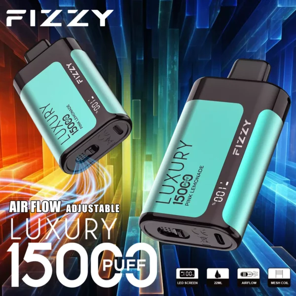 Fizzy Luxury 15000 Puffs 2% 5% Low Nicotine Rechargeable Disposable Vapes Pen Bulk Buy Wholesale - RiftVape - 3