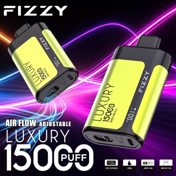 Fizzy Luxury 15000 Puffs 2% 5% Low Nicotine Rechargeable Disposable Vapes Pen Bulk Buy Wholesale - RiftVape - 4