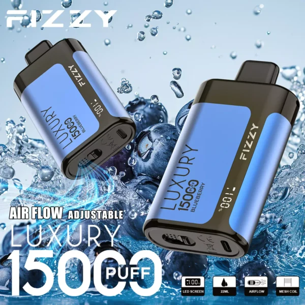 Fizzy Luxury 15000 Puffs 2% 5% Low Nicotine Rechargeable Disposable Vapes Pen Bulk Buy Wholesale - RiftVape - 6