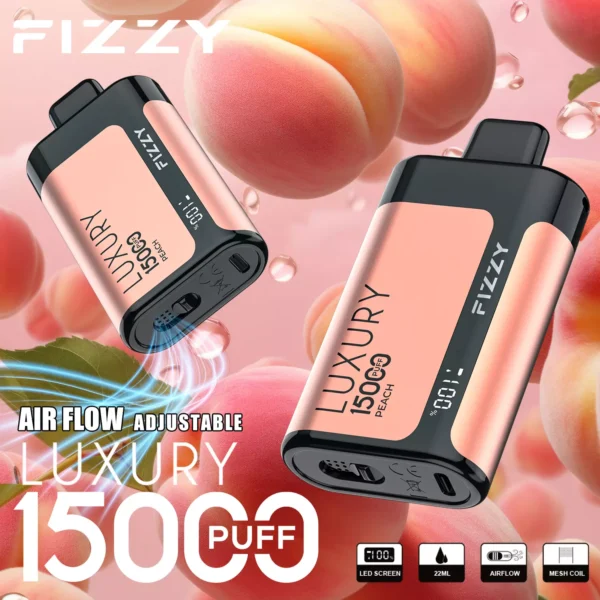 Fizzy Luxury 15000 Puffs 2% 5% Low Nicotine Rechargeable Disposable Vapes Pen Bulk Buy Wholesale - RiftVape - 7