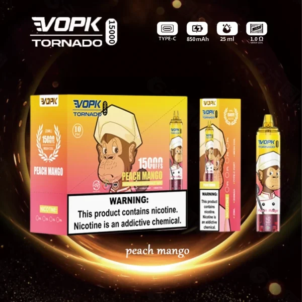 VOPK Tornado 15000 Puffs 0% 2% 3% 5% Low Nicotine Rechargeable Disposable Vapes Pen Bulk Buy Wholesale - RiftVape - 2