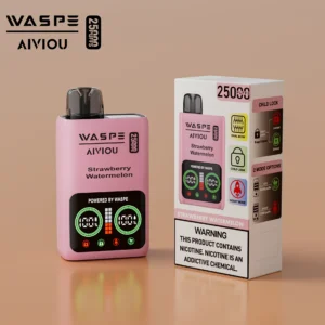 WASPE 25000 PUFFS Dual Mesh Box 0% 2% 5% Low Nicotine LED Display Rechargeable Disposable Vapes Pen Bulk Buy Wholesale - RiftVape - 12