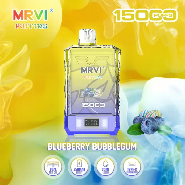 MRVI Puffing 15000 Puffs Pantalla digital de malla dual 2% 5% Vapes desechables recargables con bajo contenido de nicotina Pluma Compra a granel al por mayor - RiftVape - 8