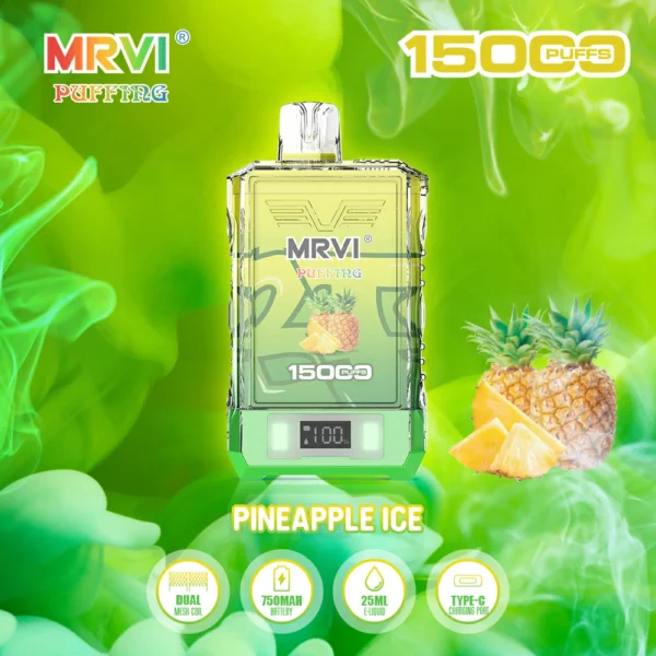 MRVI Puffing 15000 Puffs Pantalla digital de malla dual 2% 5% Vapes desechables recargables con bajo contenido de nicotina Pluma Compra a granel al por mayor - RiftVape - 10
