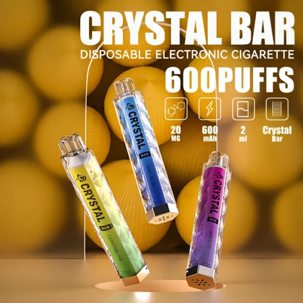 MYDE Crystal Bar 600 Puffs 2% Low Nicotine Disposable Vapes Pen Bulk Buy Wholesale - RiftVape - 1