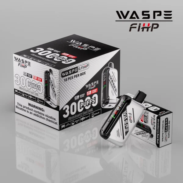 WASPE FIHP 30000 Puffs Dual Mesh 0% 2% 5% LED Display Low Nicotine Rechargeable Disposable Vapes Pen Bulk Buy Wholesale - RiftVape - 12