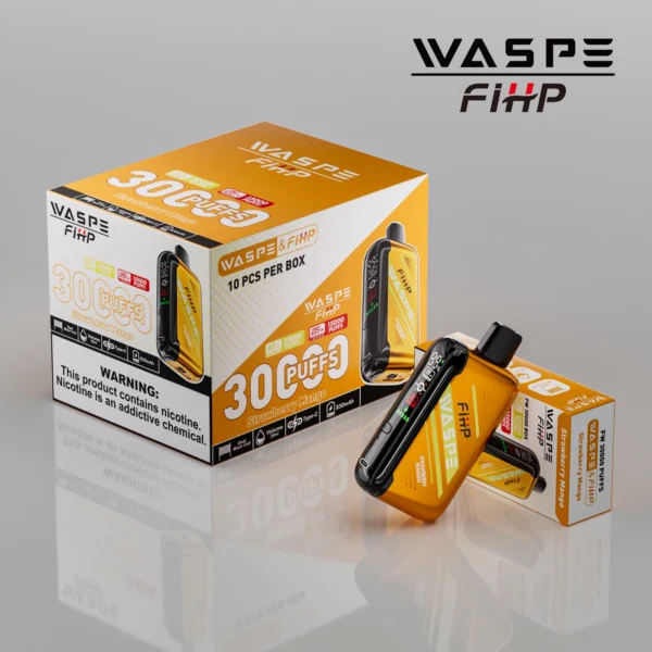 WASPE FIHP 30000 Puffs Dual Mesh 0% 2% 5% LED Display Low Nicotine Rechargeable Disposable Vapes Pen Bulk Buy Wholesale - RiftVape - 11