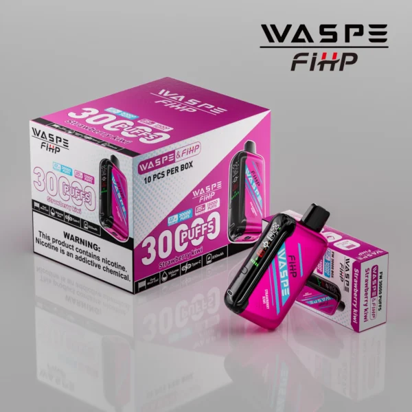 WASPE FIHP 30000 Puffs Dual Mesh 0% 2% 5% LED Display Low Nicotine Rechargeable Disposable Vapes Pen Bulk Buy Wholesale - RiftVape - 10