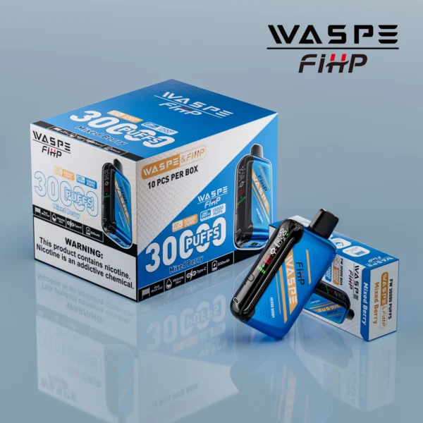 WASPE FIHP 30000 Puffs Dual Mesh 0% 2% 5% LED Display Low Nicotine Rechargeable Disposable Vapes Pen Bulk Buy Wholesale - RiftVape - 14