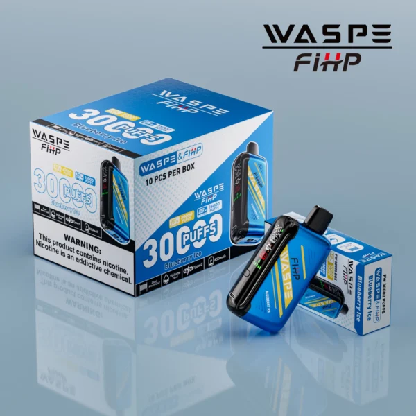 WASPE FIHP 30000 Puffs Dual Mesh 0% 2% 5% LED Display Low Nicotine Rechargeable Disposable Vapes Pen Bulk Buy Wholesale - RiftVape - 7