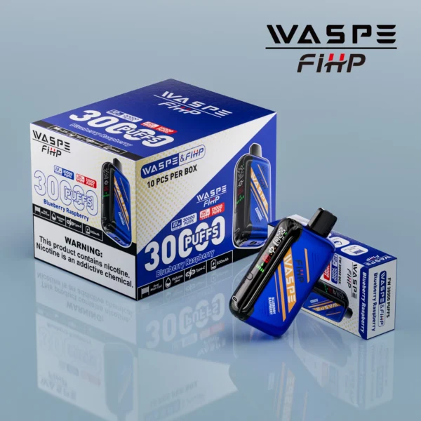 WASPE FIHP 30000 Puffs Dual Mesh 0% 2% 5% LED Display Low Nicotine Rechargeable Disposable Vapes Pen Bulk Buy Wholesale - RiftVape - 6