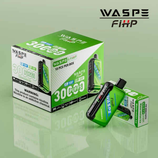 WASPE FIHP 30000 Puffs Dual Mesh 0% 2% 5% LED Display Low Nicotine Rechargeable Disposable Vapes Pen Bulk Buy Wholesale - RiftVape - 3