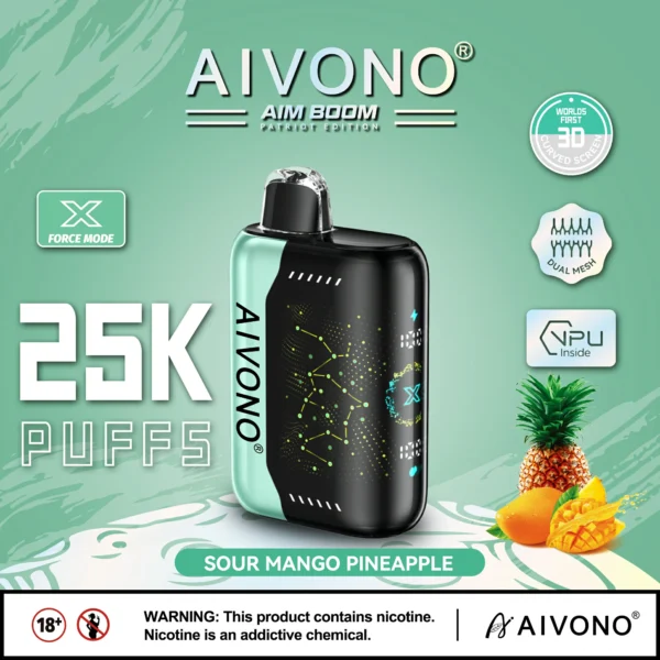 AIVONO AIM BOOM 25000 Puffs Pantalla digital de malla dual 0% 2% 3% 5% Vapes desechables recargables con bajo contenido de nicotina Pluma Compra a granel al por mayor - RiftVape - 7