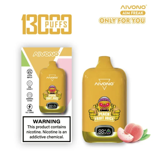 AIVONO AIM FREAK 13000 Puffs Pantalla digital 0% 2% 3% 5% Vapes desechables recargables con bajo contenido de nicotina Pluma Compra a granel al por mayor - RiftVape - 9