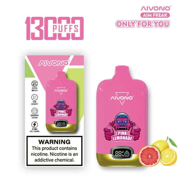 AIVONO AIM FREAK 13000 Puffs Pantalla digital 0% 2% 3% 5% Vapes desechables recargables con bajo contenido de nicotina Pluma Compra a granel al por mayor - RiftVape - 11