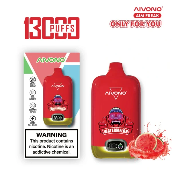 AIVONO AIM FREAK 13000 Puffs Pantalla digital 0% 2% 3% 5% Vapes desechables recargables con bajo contenido de nicotina Pluma Compra a granel al por mayor - RiftVape - 2