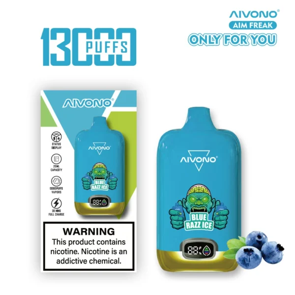AIVONO AIM FREAK 13000 Puffs Pantalla digital 0% 2% 3% 5% Vapes desechables recargables con bajo contenido de nicotina Pluma Compra a granel al por mayor - RiftVape - 4