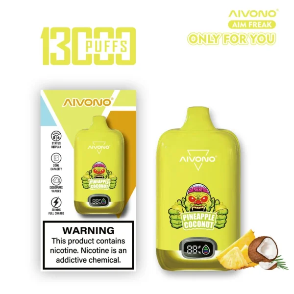 AIVONO AIM FREAK 13000 Puffs Pantalla digital 0% 2% 3% 5% Vapes desechables recargables con bajo contenido de nicotina Pluma Compra a granel al por mayor - RiftVape - 5