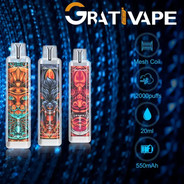 Grativape iStorm 12000 Puffs 0% 2% 3% 5% Nízkonikotínové dobíjacie jednorazové vapes pero Hromadný nákup – RiftVape – 1