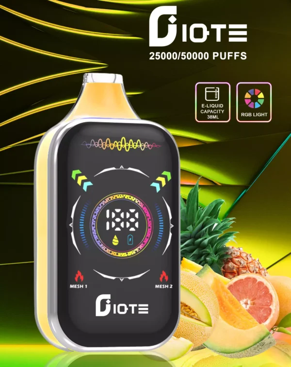 IQTE 50000 Puffs Dual Mesh RGB pilnekrāna 0% 2% 5% ar zemu nikotīna saturu, atkārtoti uzlādējama vienreizēja Vapes pildspalva lielapjoma pirkšana vairumtirdzniecība — RiftVape — 2