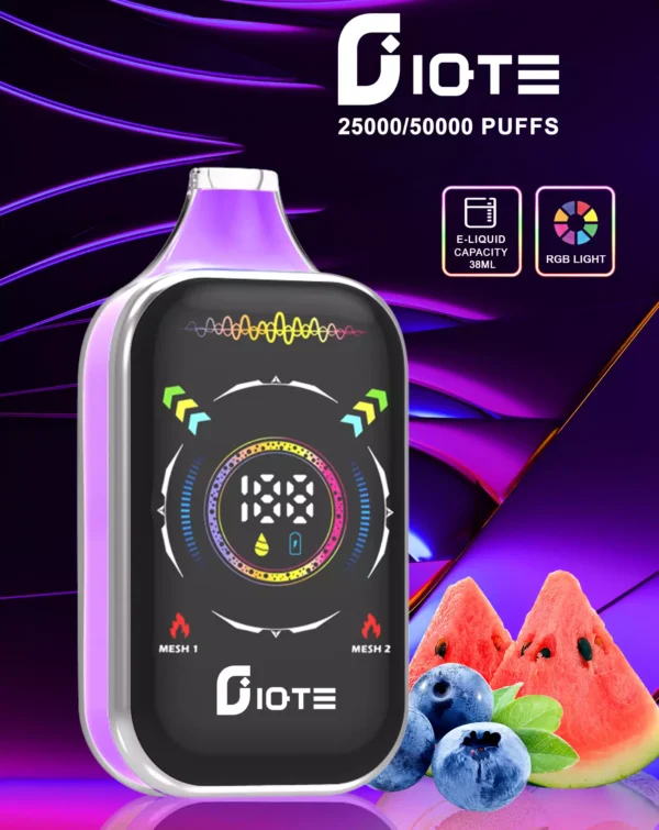 IQTE 50000 Puffs Dual Mesh RGB pilnekrāna 0% 2% 5% ar zemu nikotīna saturu, atkārtoti uzlādējama vienreizēja Vapes pildspalva lielapjoma pirkšana vairumtirdzniecība — RiftVape — 3