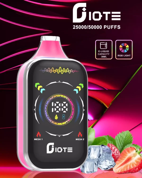 IQTE 50000 Puffs Dual Mesh RGB pilnekrāna 0% 2% 5% ar zemu nikotīna saturu, atkārtoti uzlādējama vienreizēja Vapes pildspalva lielapjoma pirkšana vairumtirdzniecība — RiftVape — 8