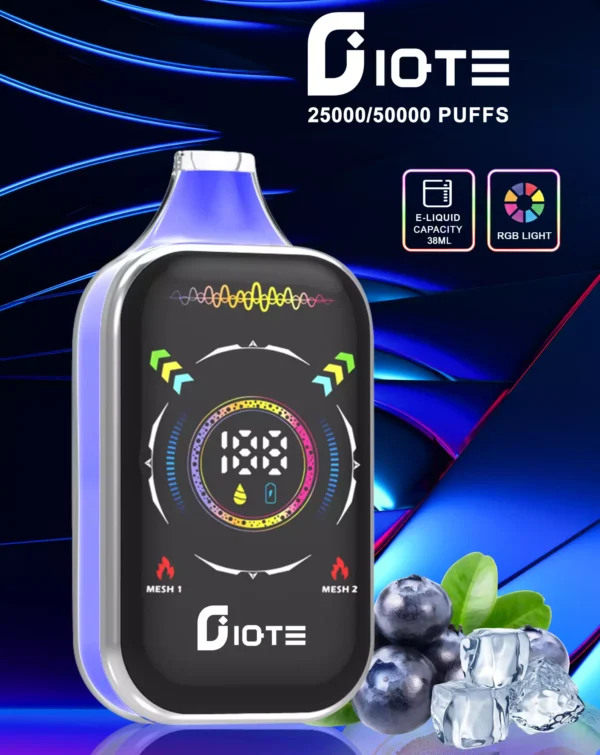 IQTE 50000 Puffs Dual Mesh RGB pilnekrāna 0% 2% 5% ar zemu nikotīna saturu, atkārtoti uzlādējama vienreizēja Vapes pildspalva lielapjoma pirkšana vairumtirdzniecība - RiftVape - 10
